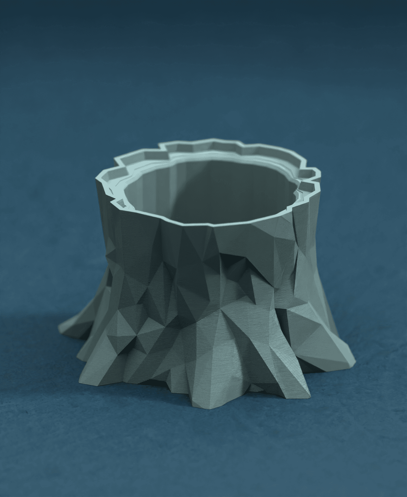 Poly Tree Stump Pot 3d model