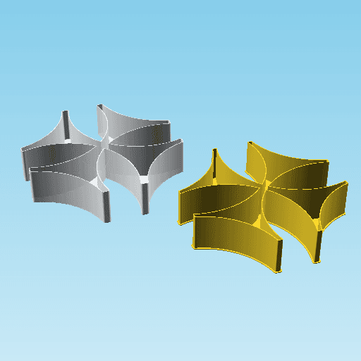 Bolnisi cross, nestable box (v2) 3d model