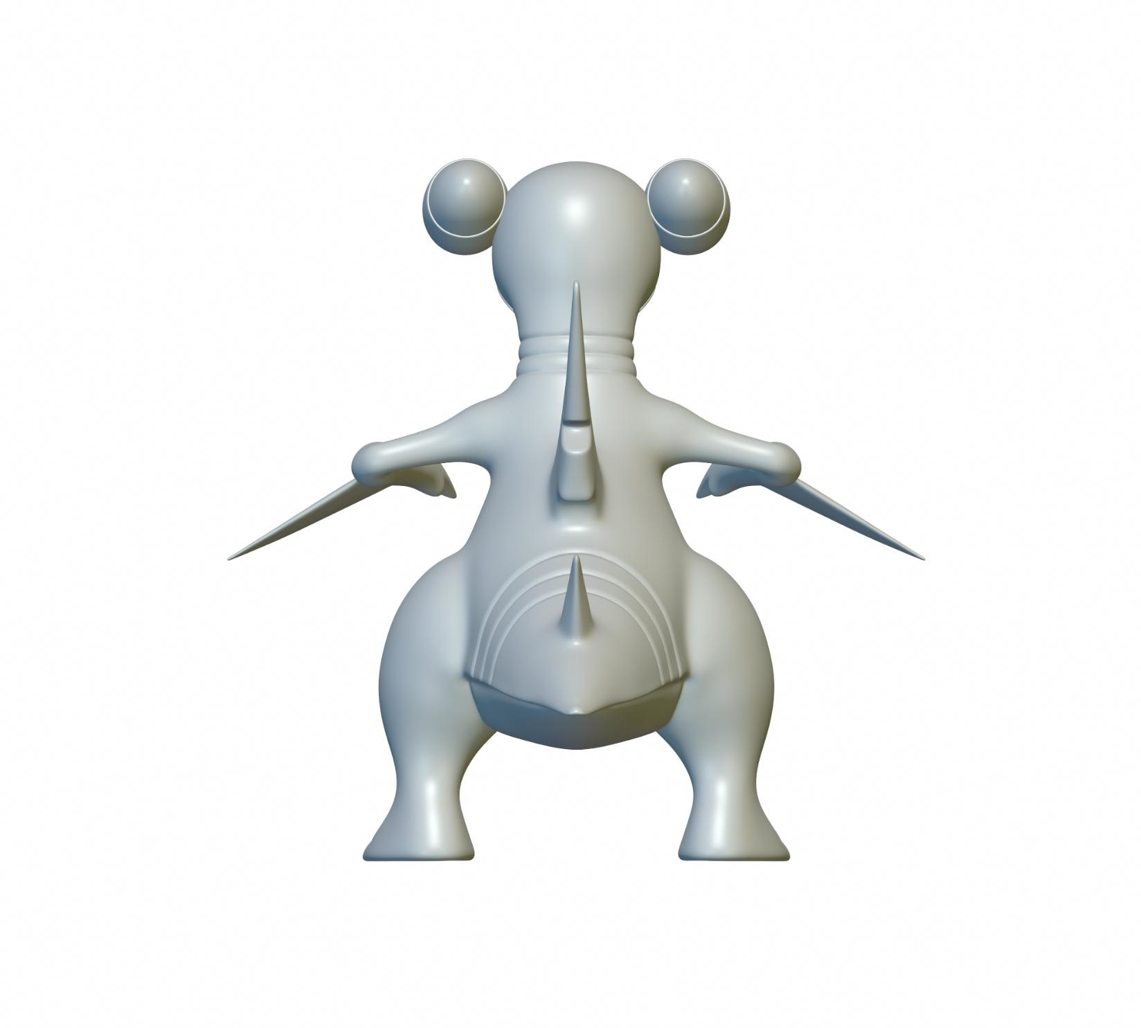 Pokemon Gabite #444 - Optimized for 3D Printing 3d model