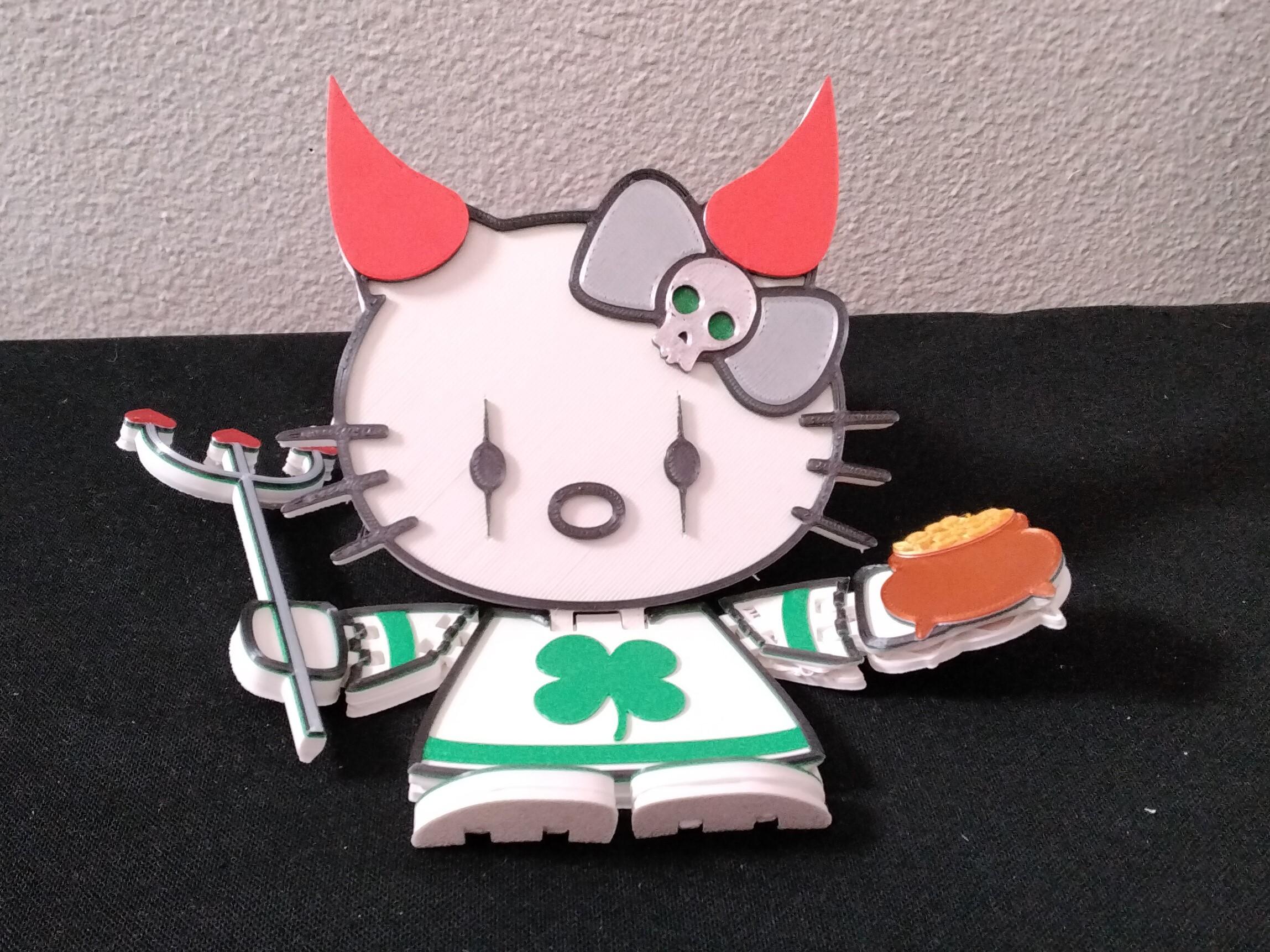 Hell O'Kitty articulating toy 3d model