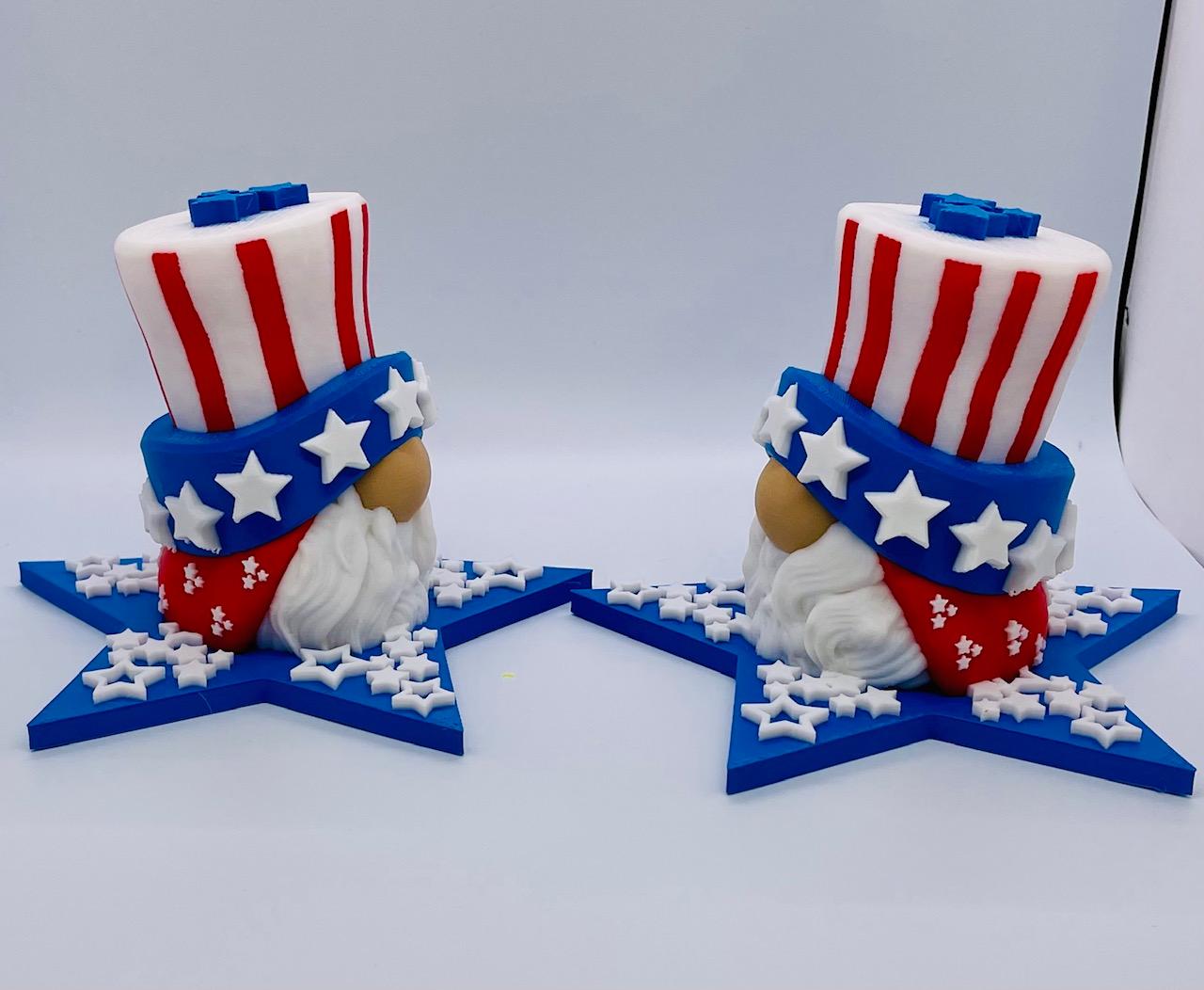 Stars and Stripes Top Hat Gnome 3d model