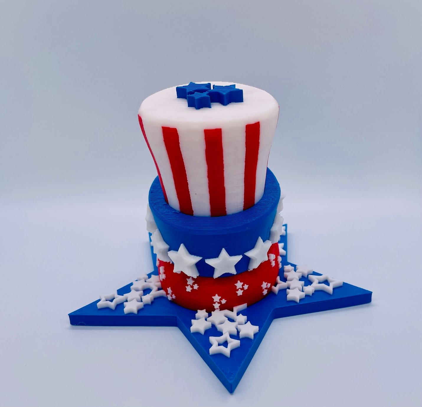 Stars and Stripes Top Hat Gnome 3d model