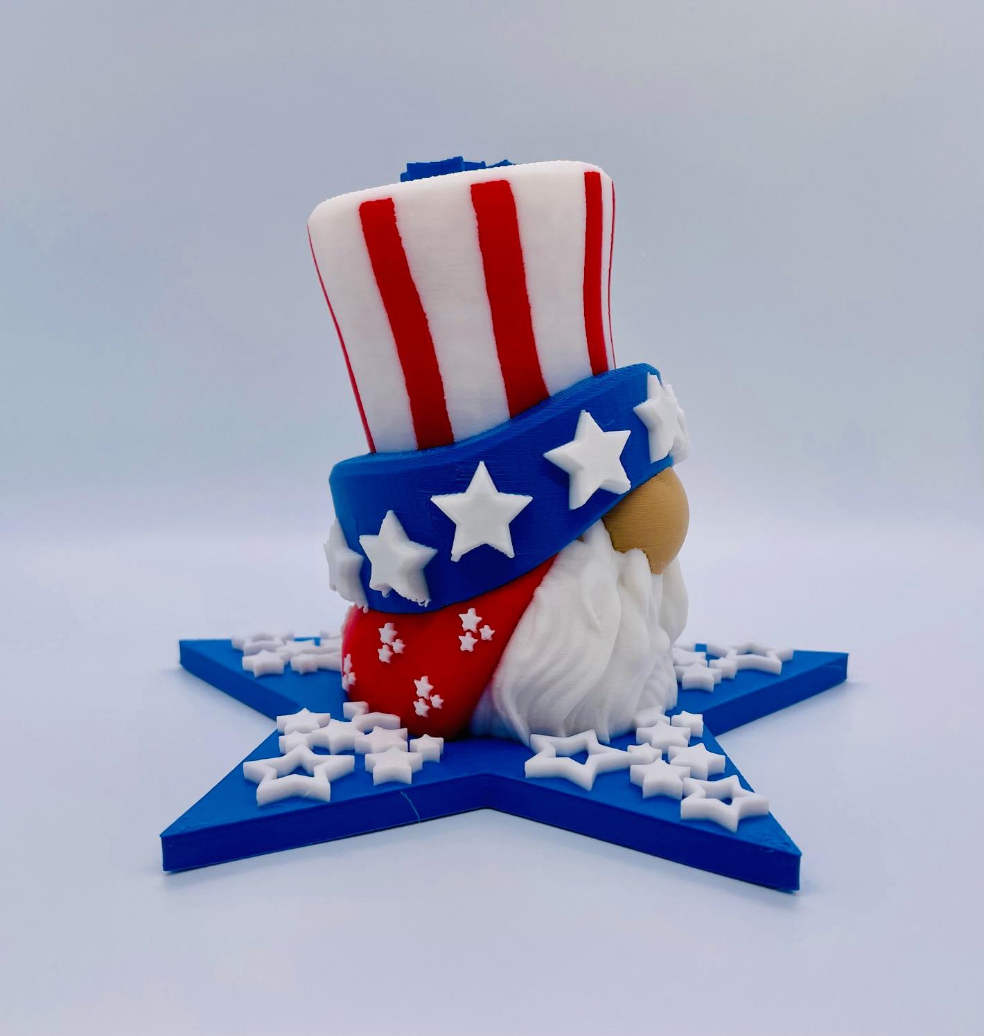 Stars and Stripes Top Hat Gnome 3d model