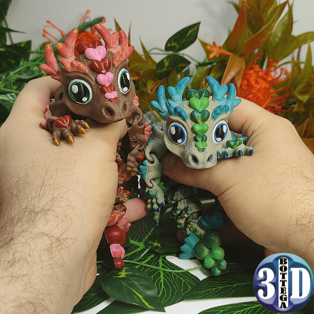 Love-ly Tiny Dragon, articulated 3d model