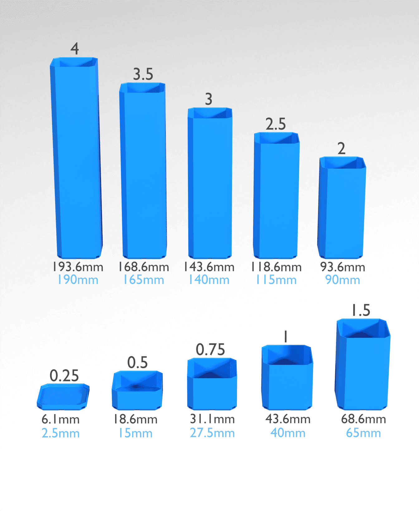 4x2x0.5 - Divided Bin - Multibin Insert 3d model