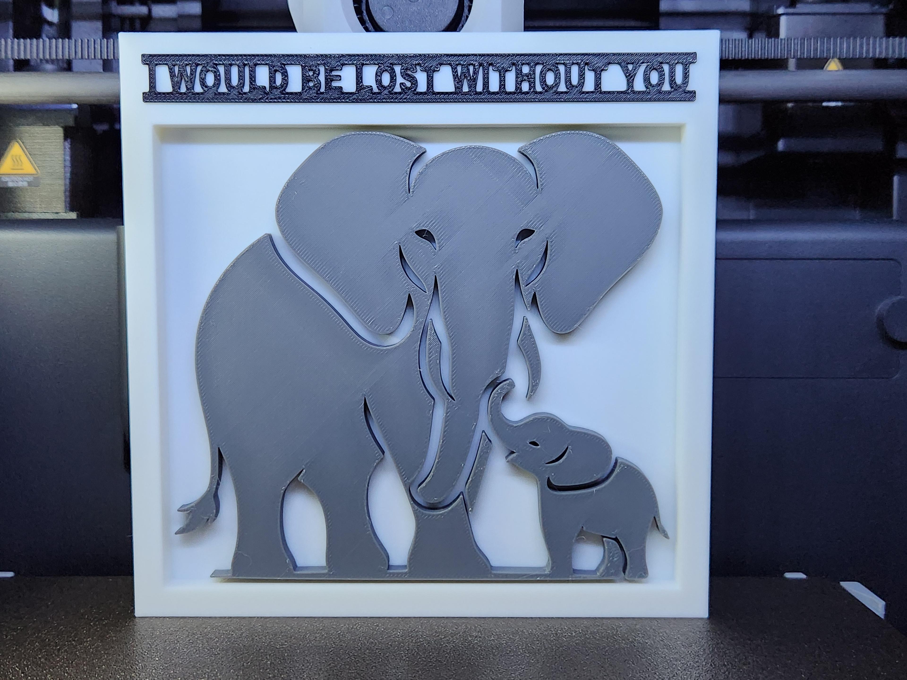 Lost Without You - Mother's Day Elephants 3d model