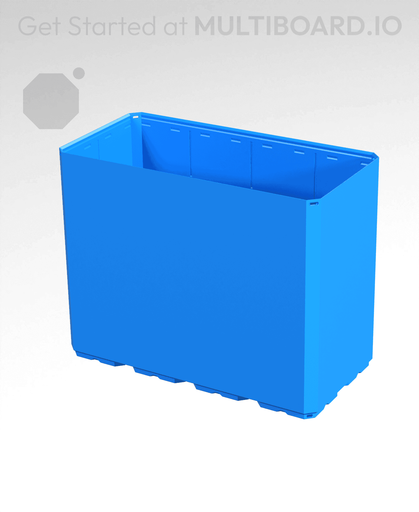 4x2x3 - Simple Walls - Multibin Shell 3d model