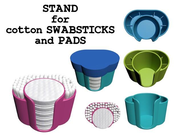 Stand for cotton swabsticks and pads 3d model
