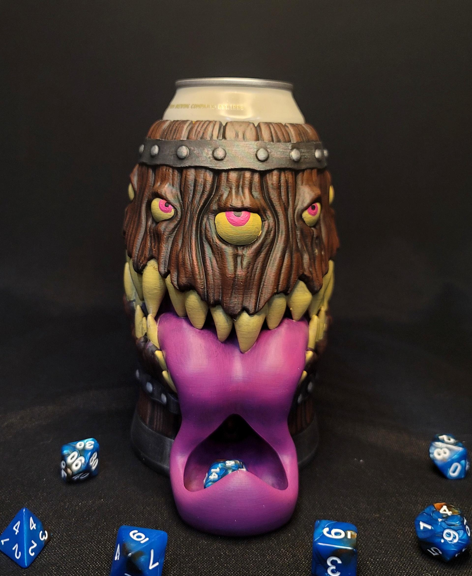 12oz and 16 oz Mimic Can Cozy Dice Tower 3d model
