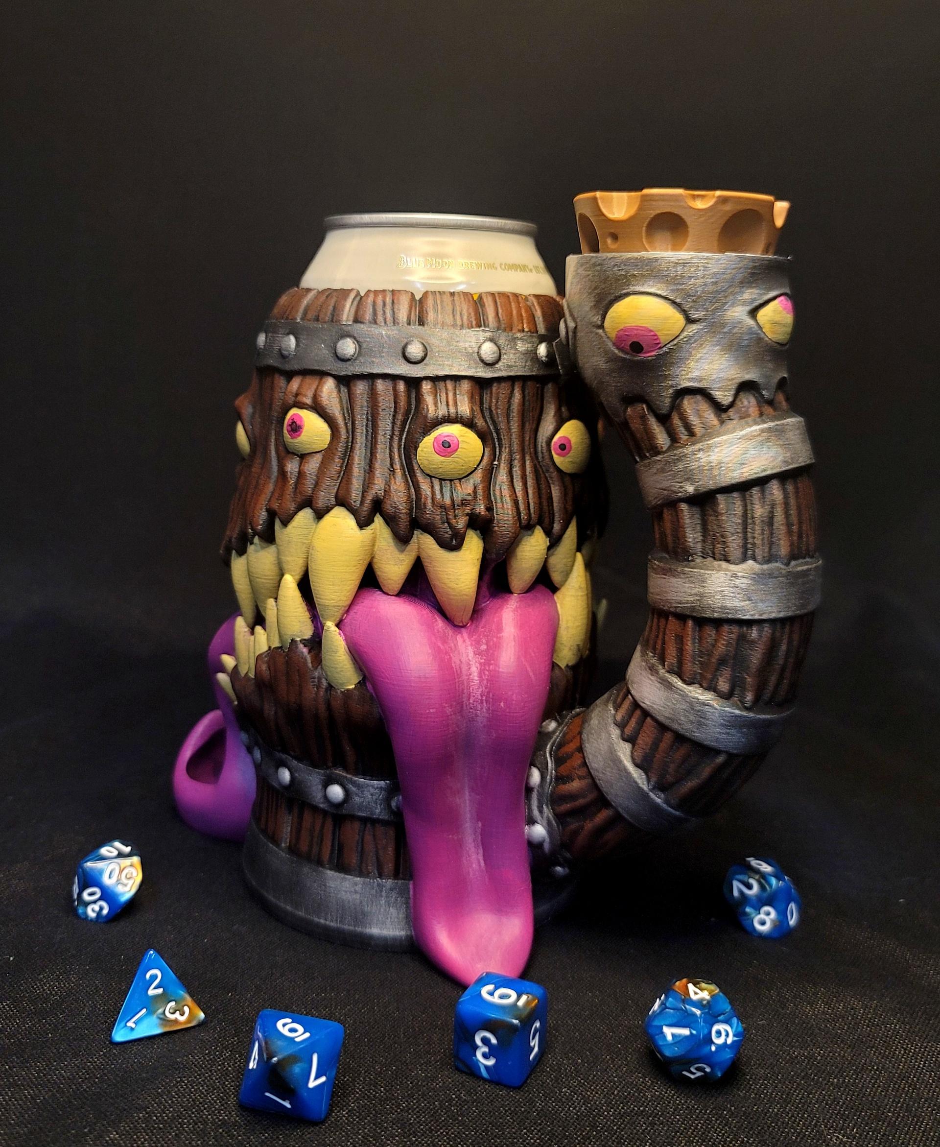 12oz and 16 oz Mimic Can Cozy Dice Tower 3d model