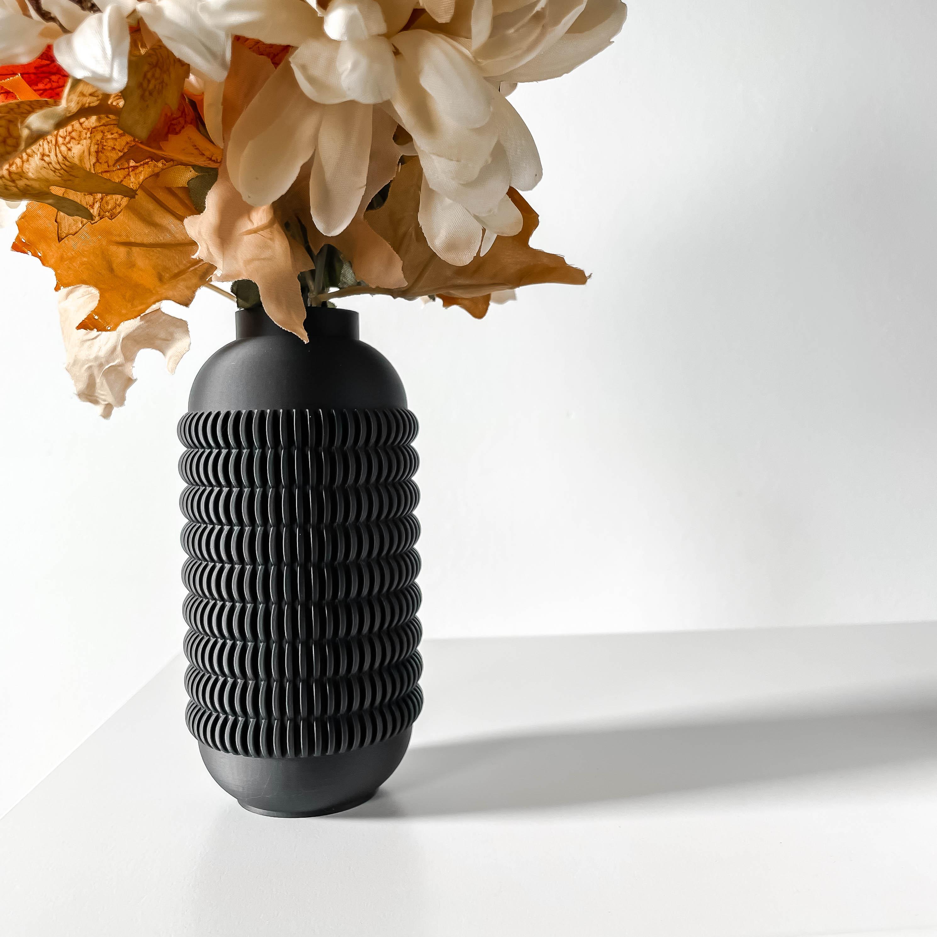 The Juny Vase, Modern and Unique Home Decor for Dried and Preserved Flower Arrangement  | STL File 3d model