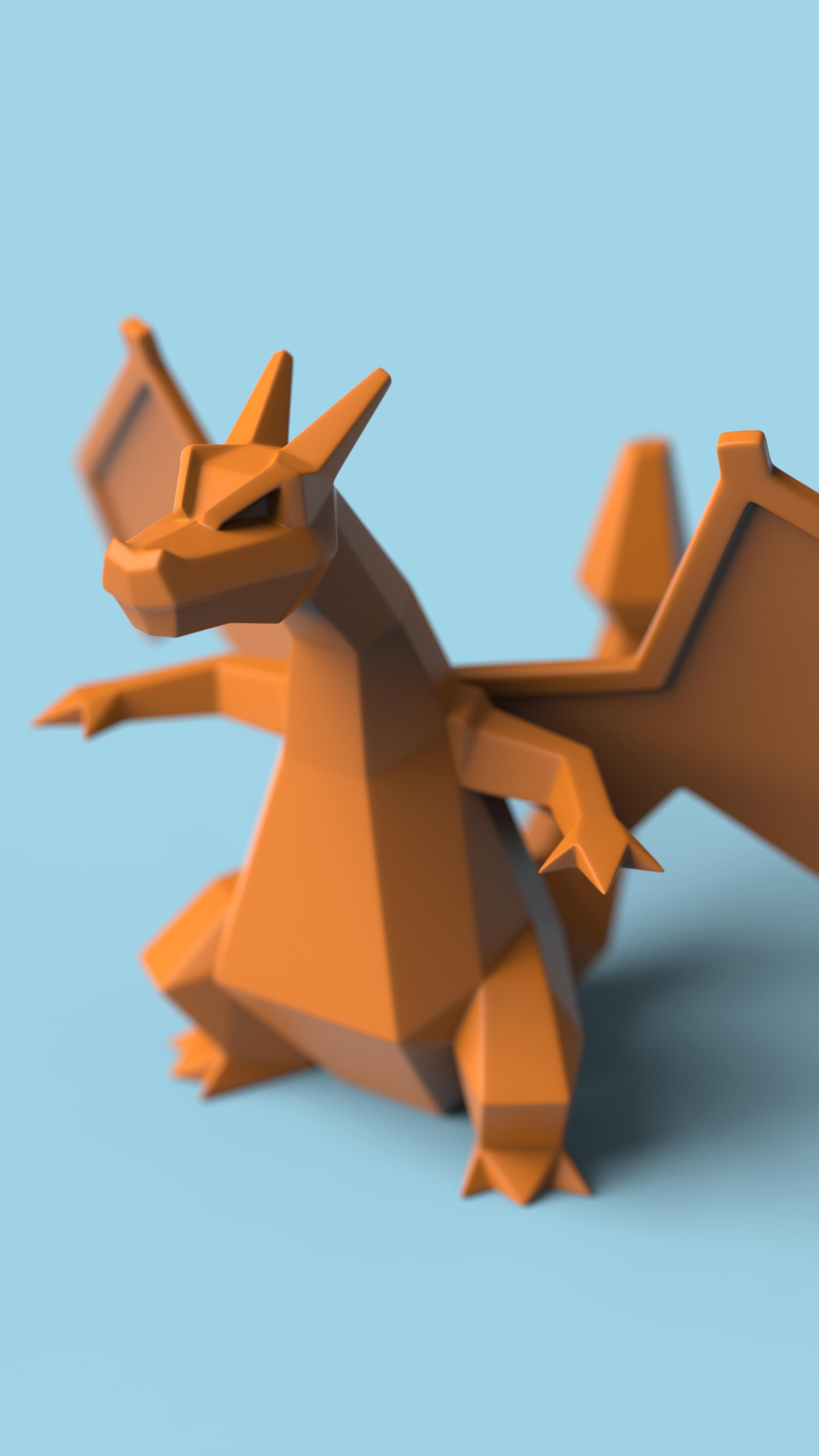 Low-poly Charizard 3d model