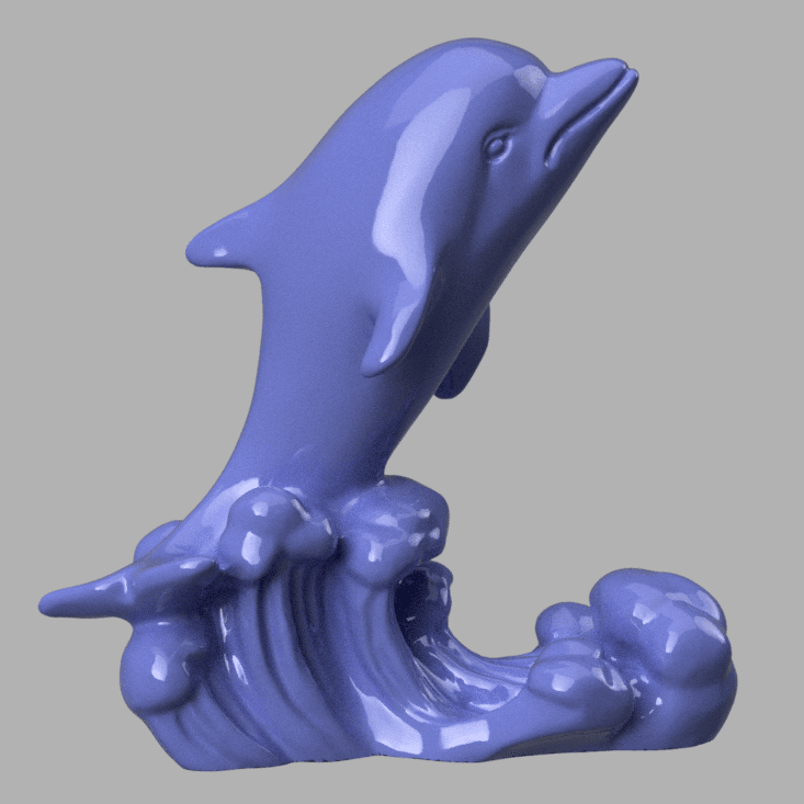 Dolphin wave little 3d model