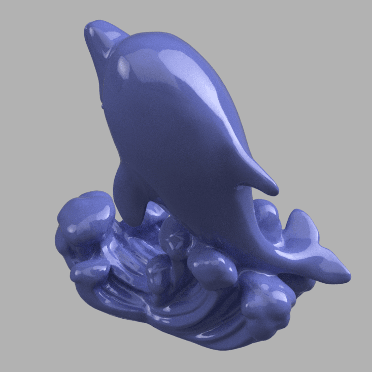 Dolphin wave little 3d model