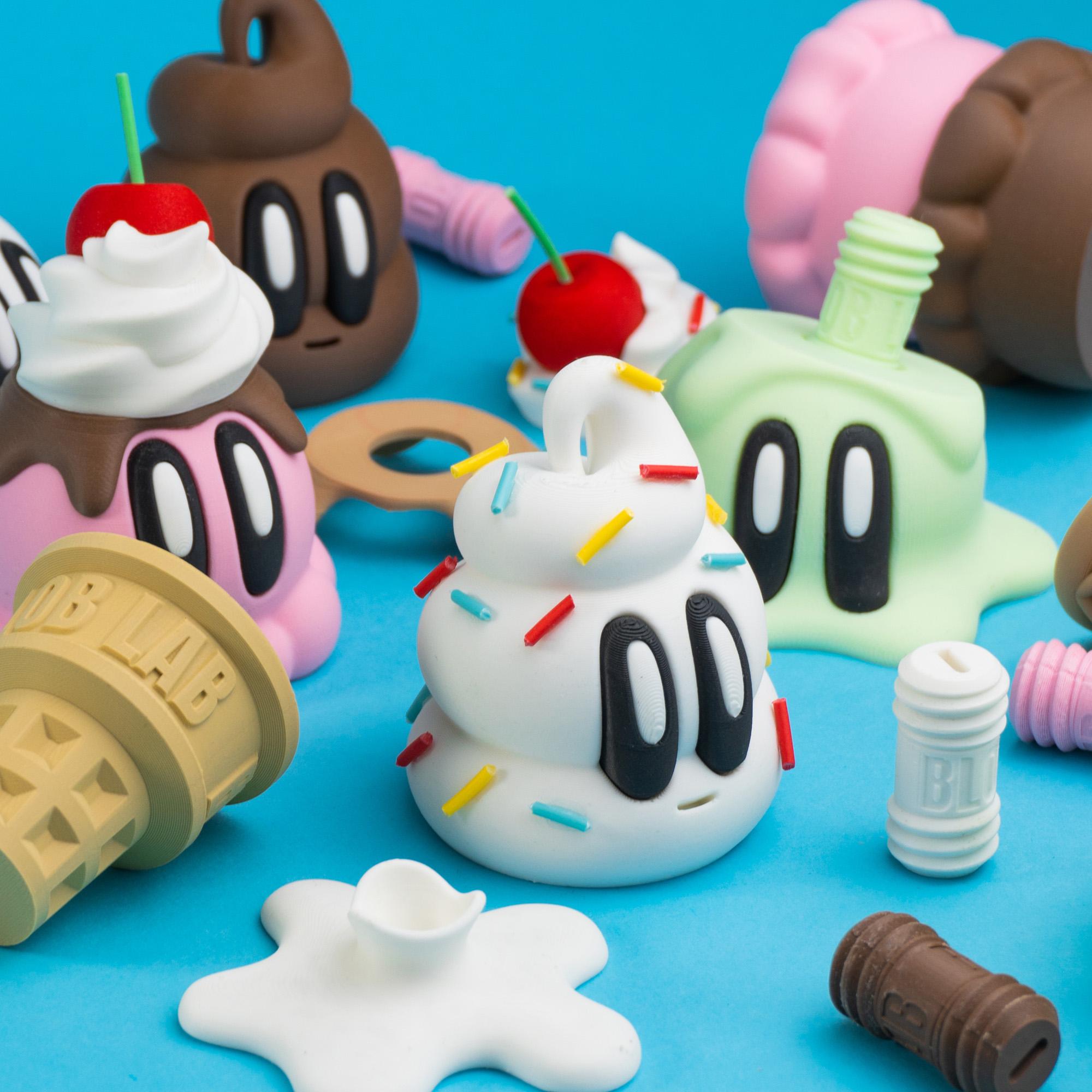 Blob Ice Cream - Modular Art Toy 3d model