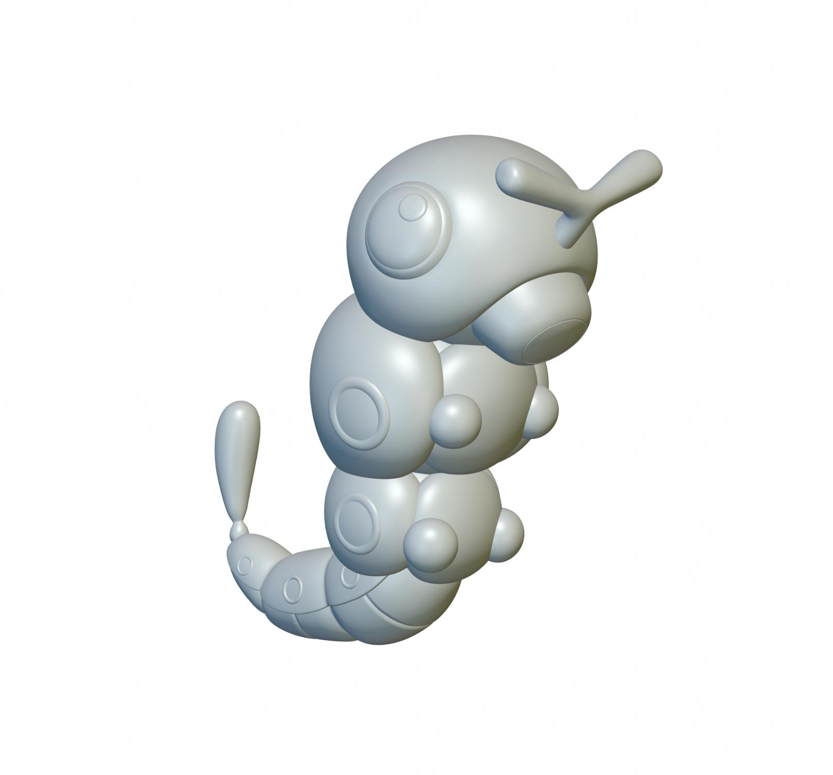 Pokemon Caterpie #10 - Optimized for 3D Printing 3d model
