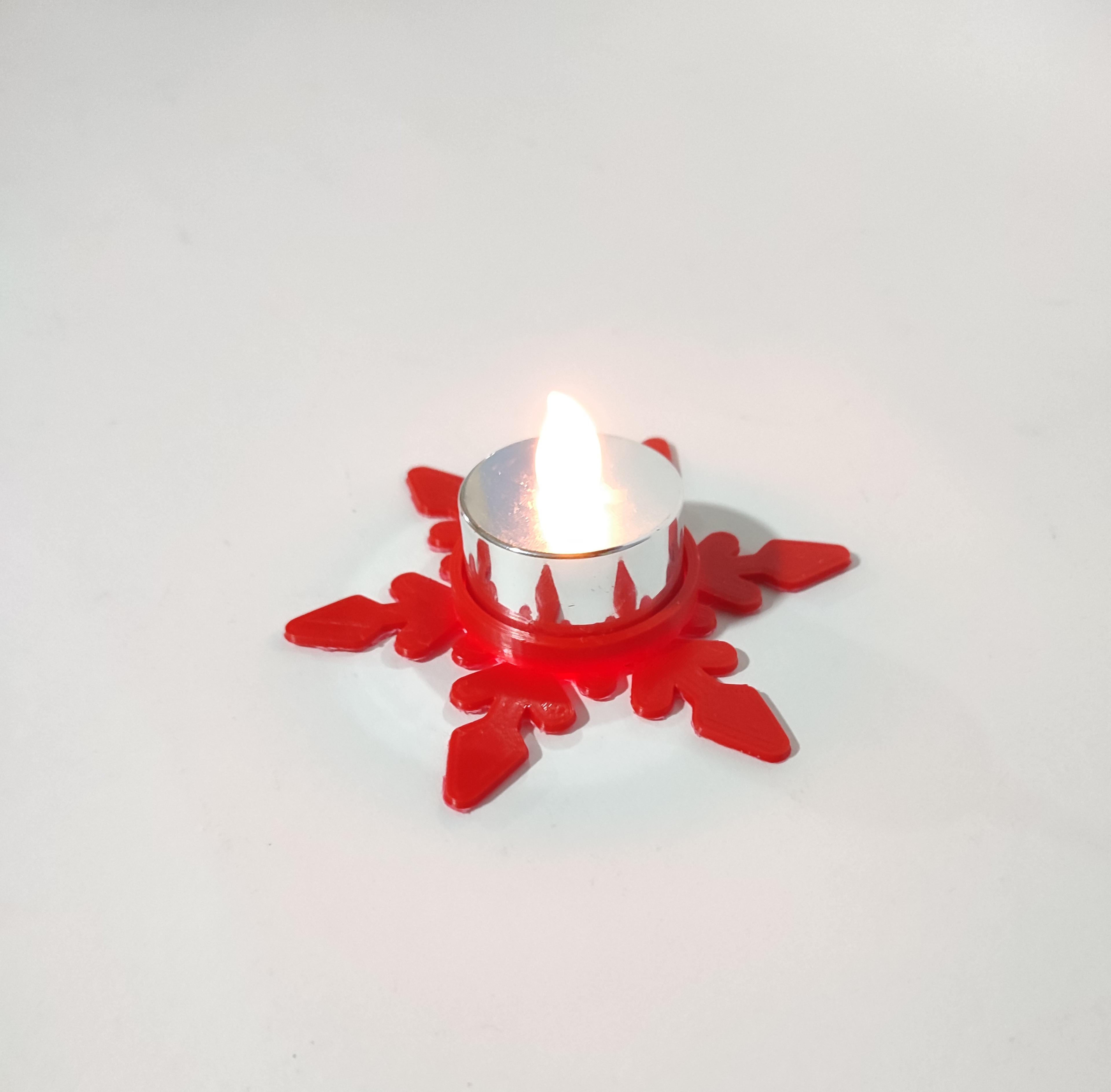 Snowflake candle holder WrappingUp2023 3d model