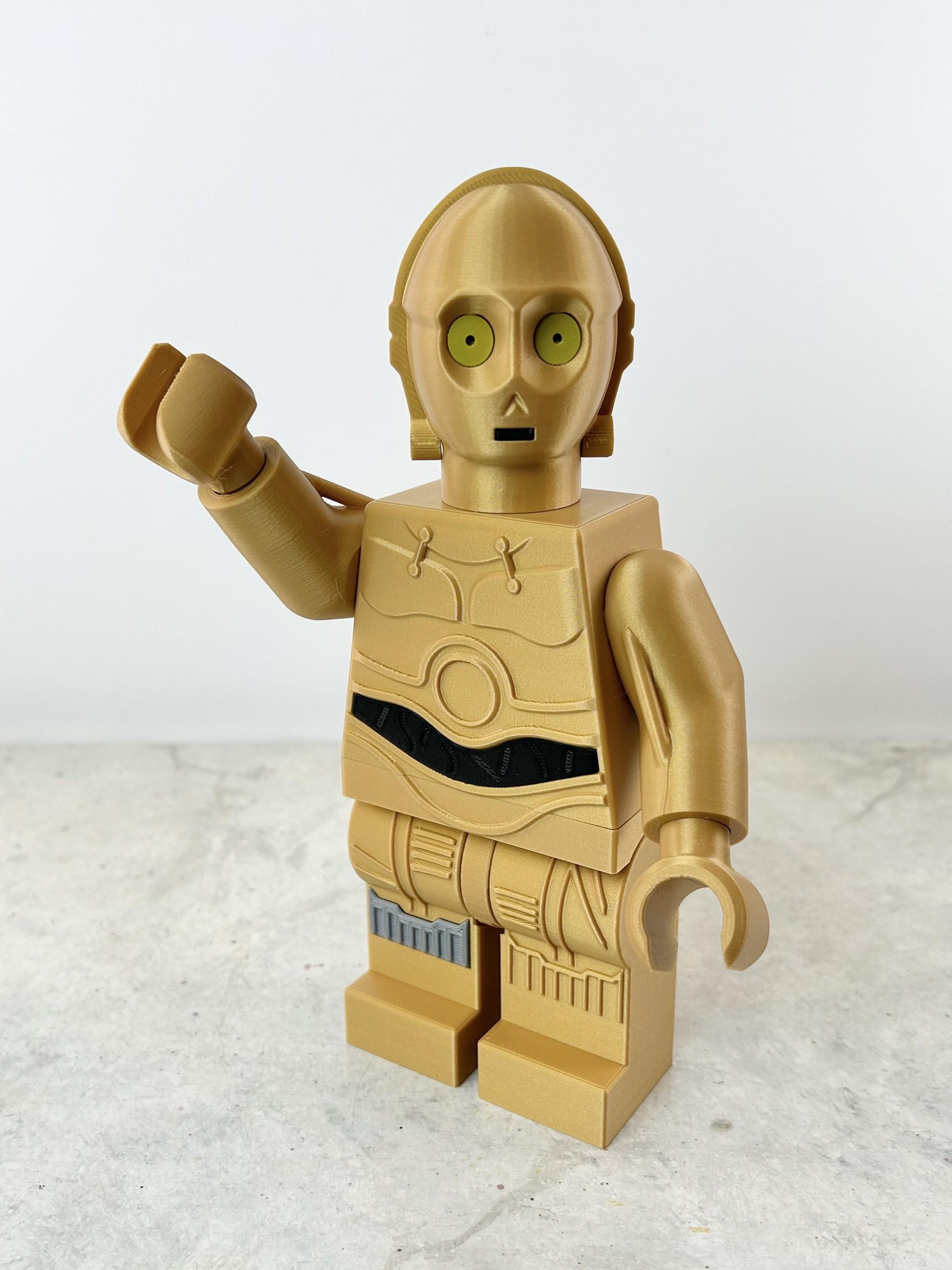 C-3PO (9 inch brick figure, NO MMU/AMS, NO supports, NO glue) 3d model