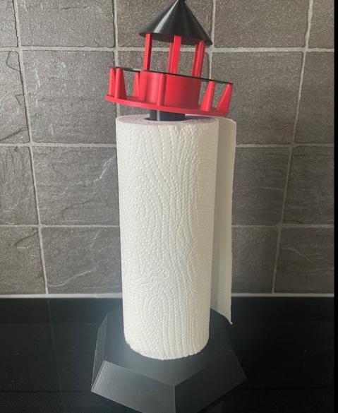 Lighthouse - paper towel holder #FunctionalArt - Body tilting due to unsufficient joint design - 3d model