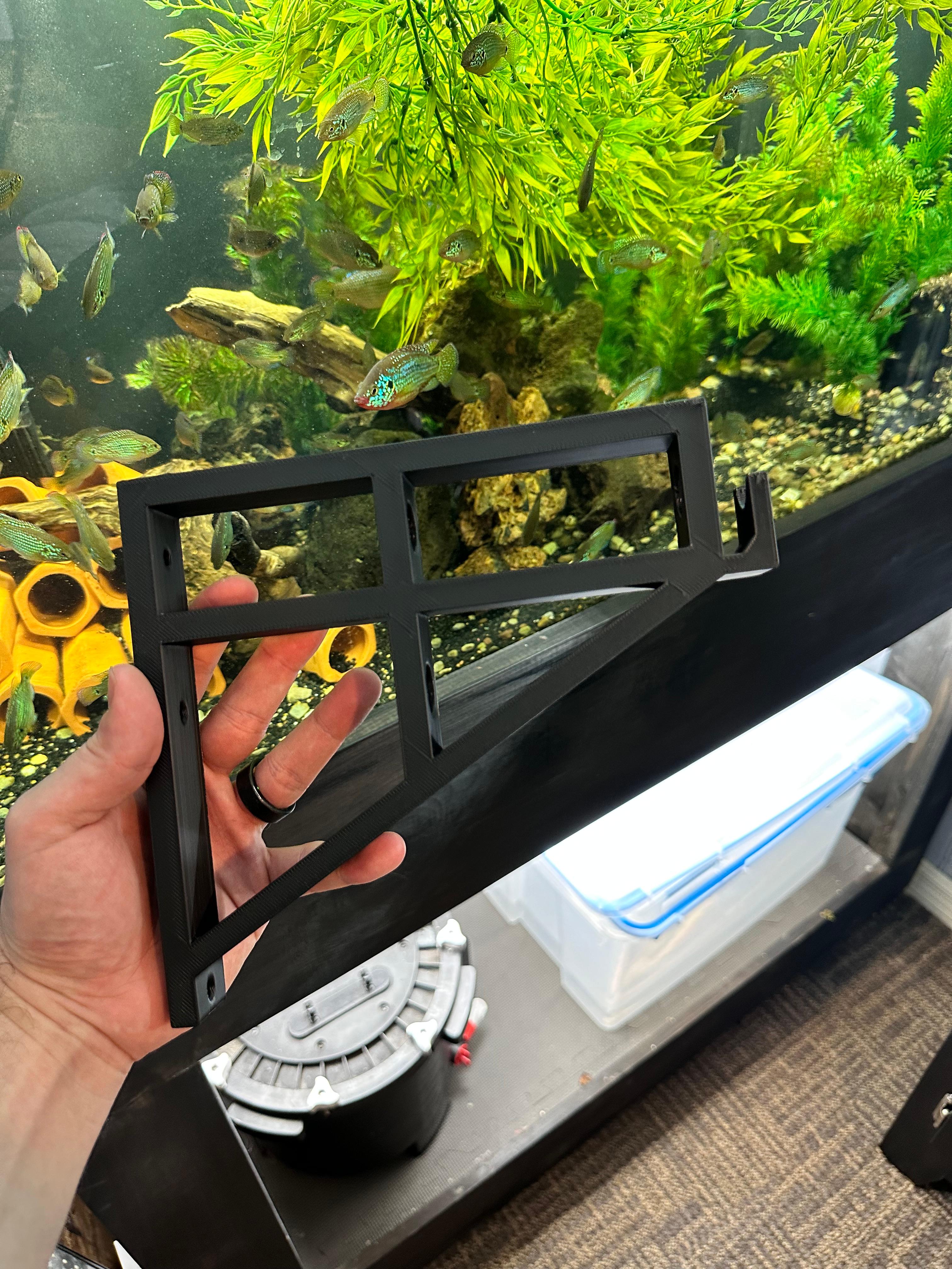 Aquarium Flood Mount Wall Bracket 3d model