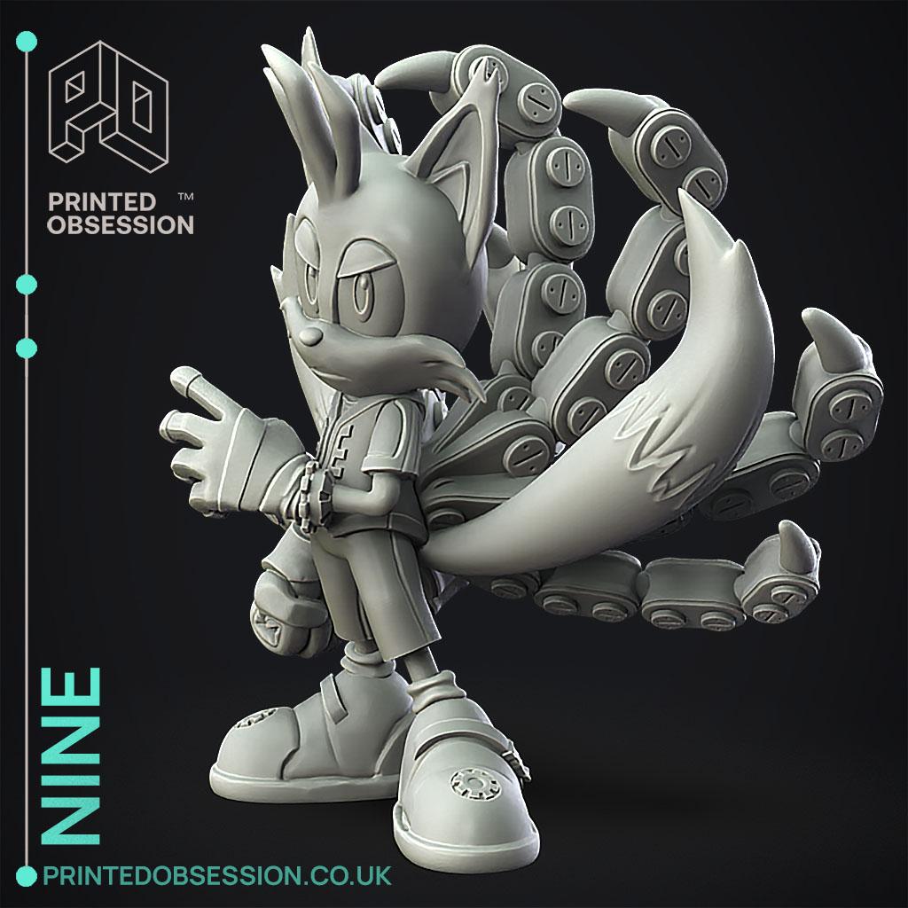 Nine (Tails) - Sonic Prime - Fan Art 3d model