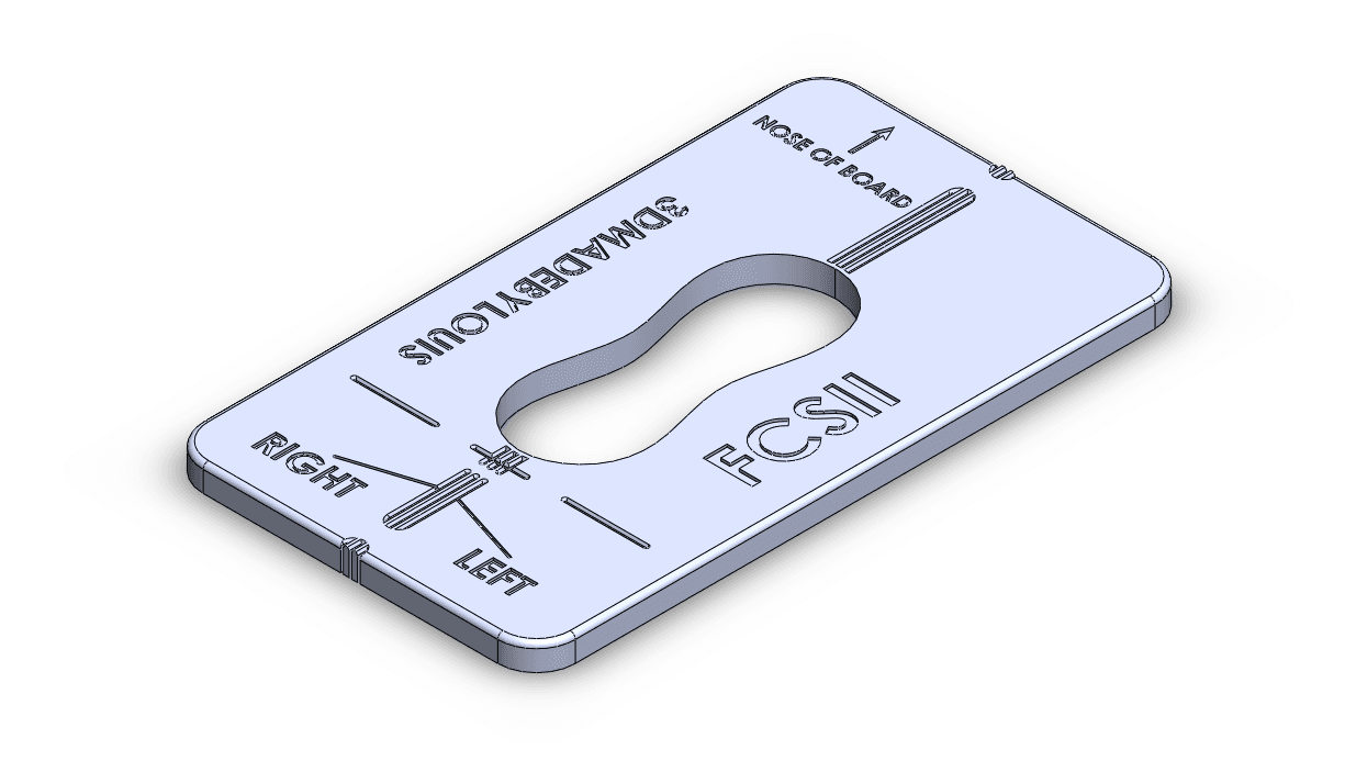 Router jig FCSII fin plugs 3d model