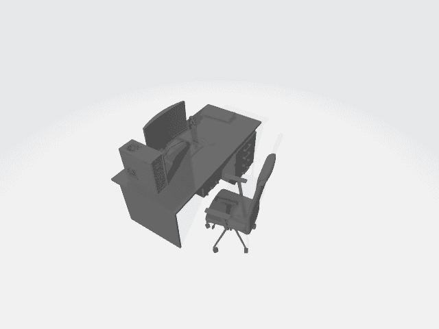 Computer desk.obj 3d model