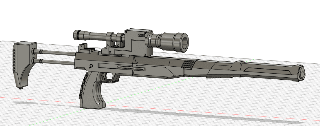 Westar 35 Carbine Blaster with Modular attachments - Star Wars 3d model