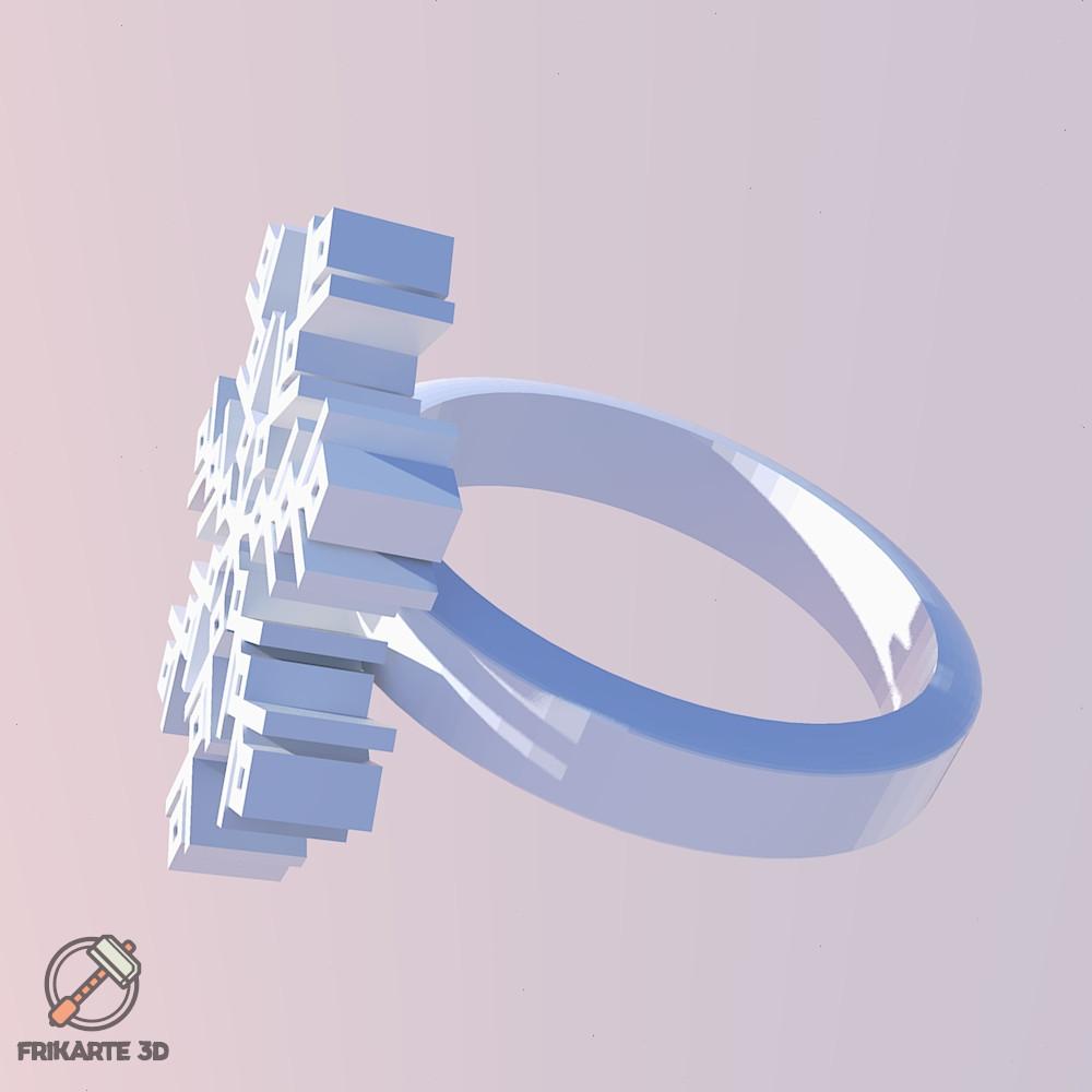 Snowflake Ring ❄💍 3d model