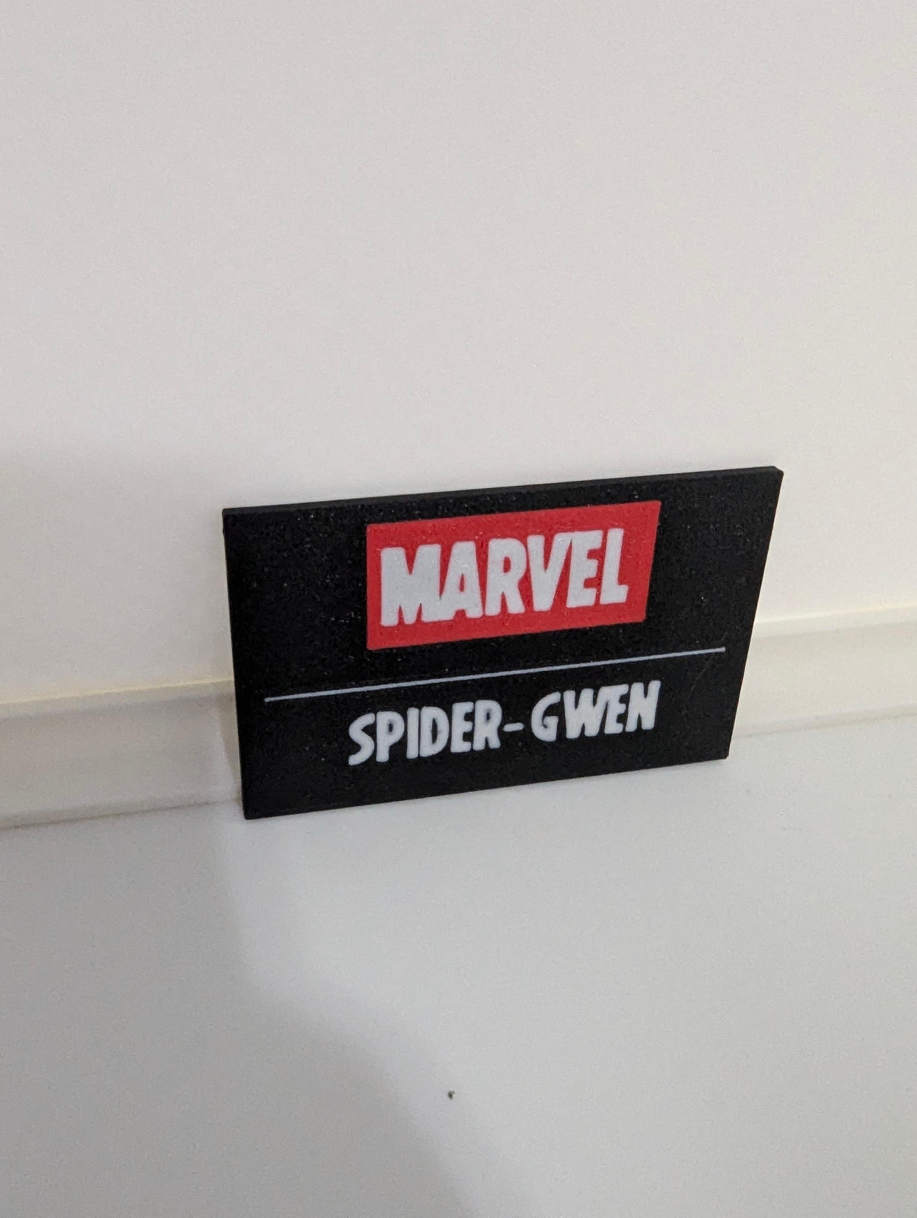 Spider Gwen Multicolor Nameplates 3d model