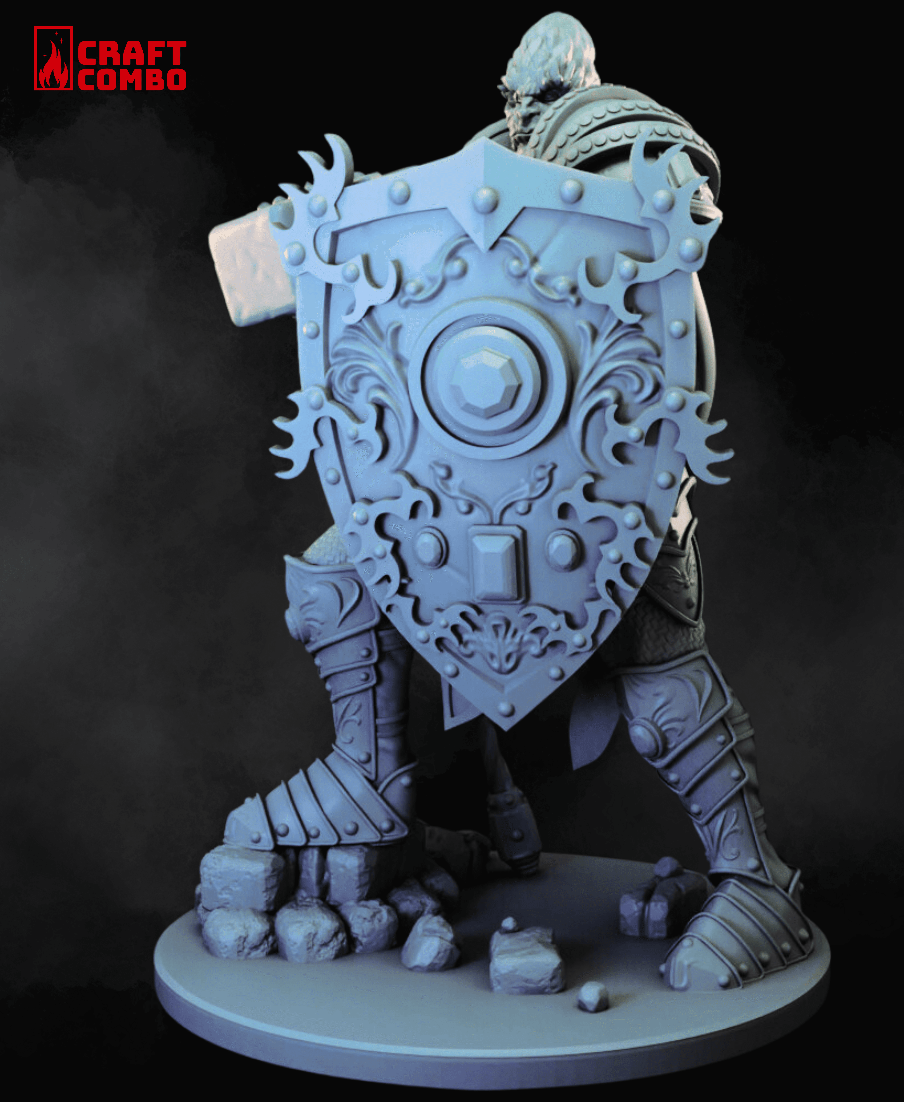 Goliath Paladin, Stone Giant Paladin - D&D Mini 3d model