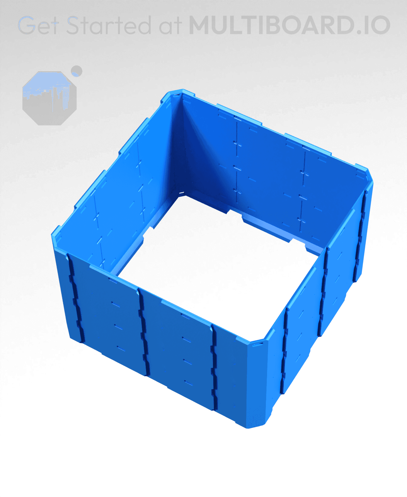 3x3x2 - Full Multipoint Rail - Universal Click-In Multibin Shell Extension 3d model