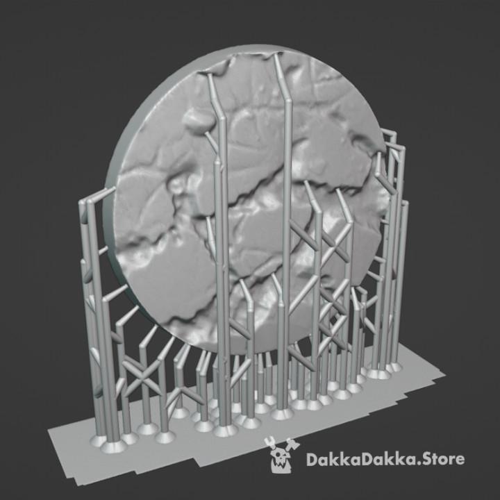 Decorative bases "Flat Stone" Set 3d model