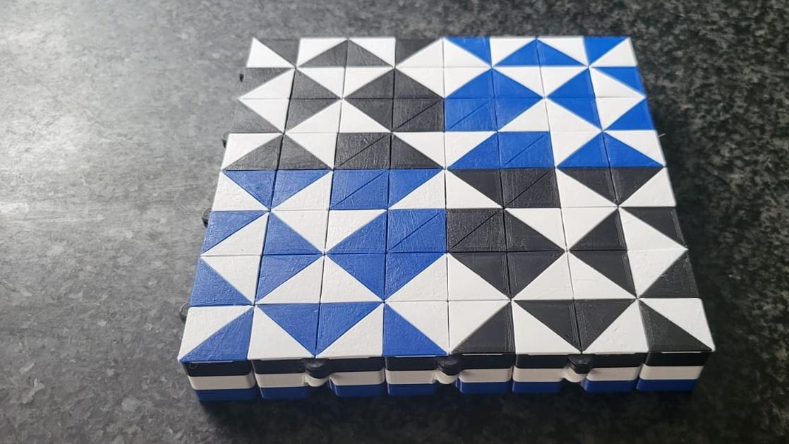 Auxetic Tile // 18mm Diagonal Split 3d model