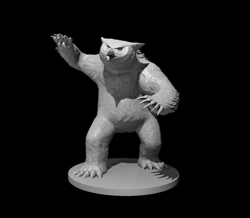 Owlbear Standing - Owlbear Standing - 3d model render - D&D - 3d model