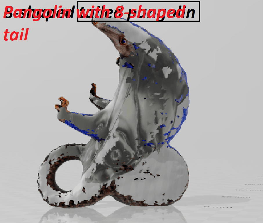 eight-shaped tailed two headed pangolin and Re-edit 3d model