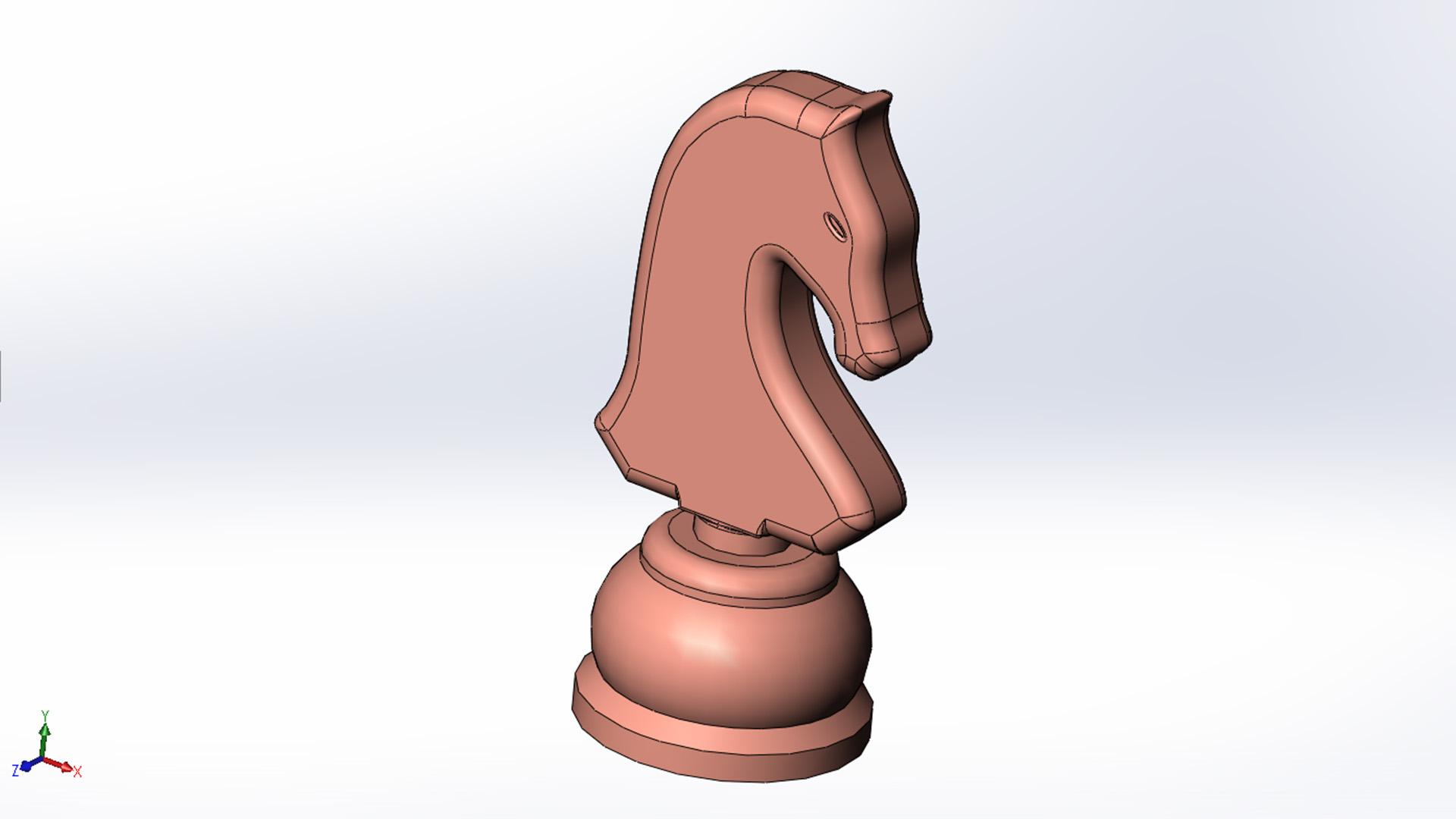 Modelo Peão de Xadrez, 3D CAD Model Library