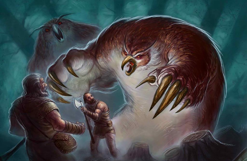 Owlbear through the ages- Pathfinder:Dungeon Denizens Revisited 3d model