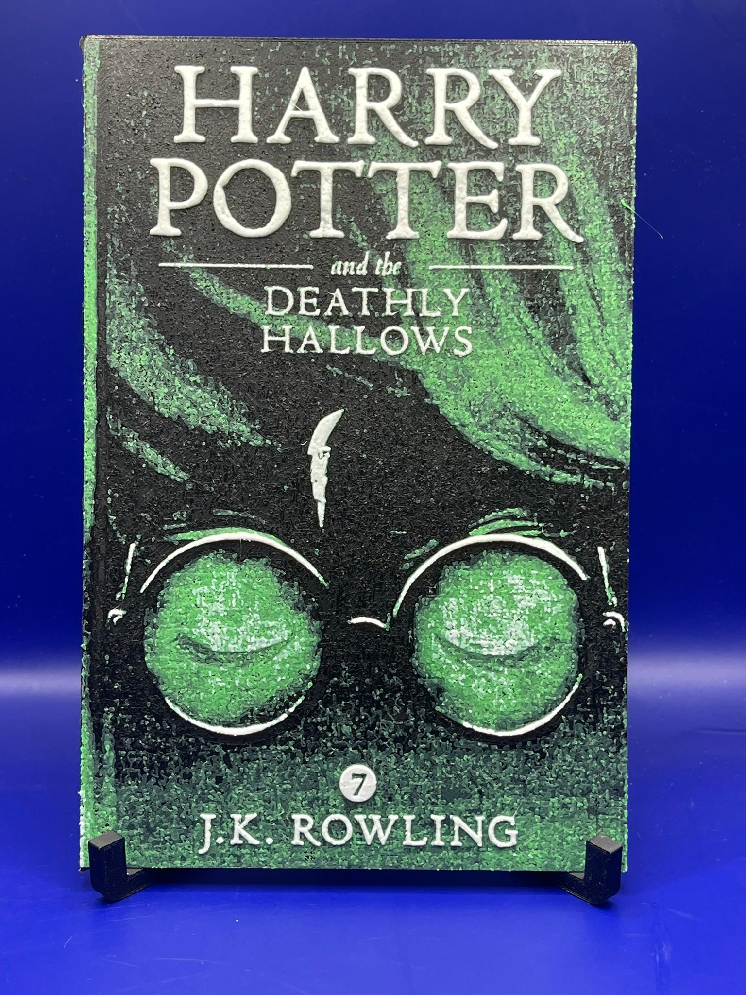Harry Potter and the Deathly Hallows HueForge Book Cover Fan Art 3d model