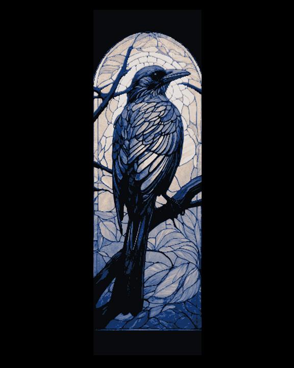 Stained Glass Depictions of the Lone Crow - Set of Bookmarks 3d model