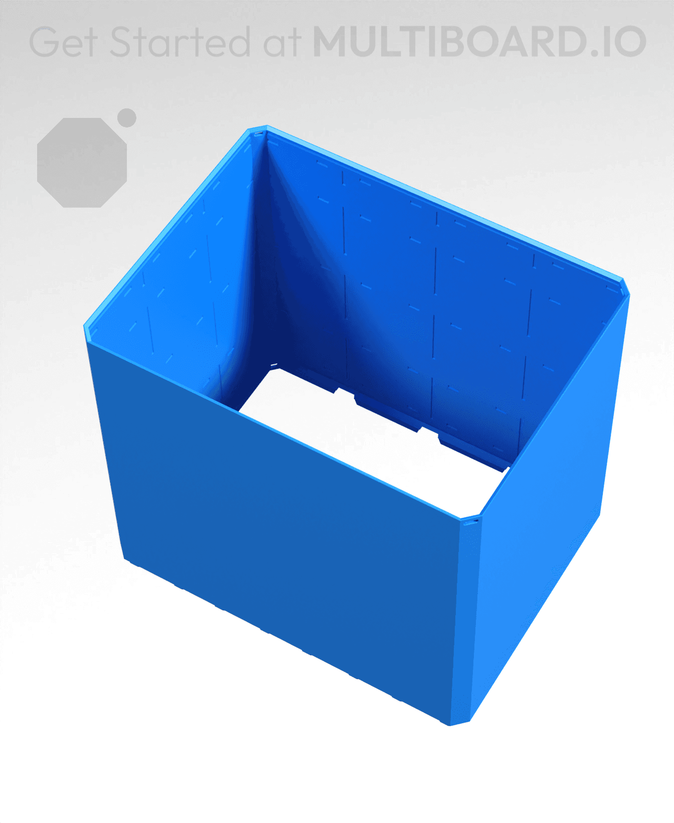 4x3x3.5 - Simple Walls - Universal Click-In Multibin Shell Extension 3d model