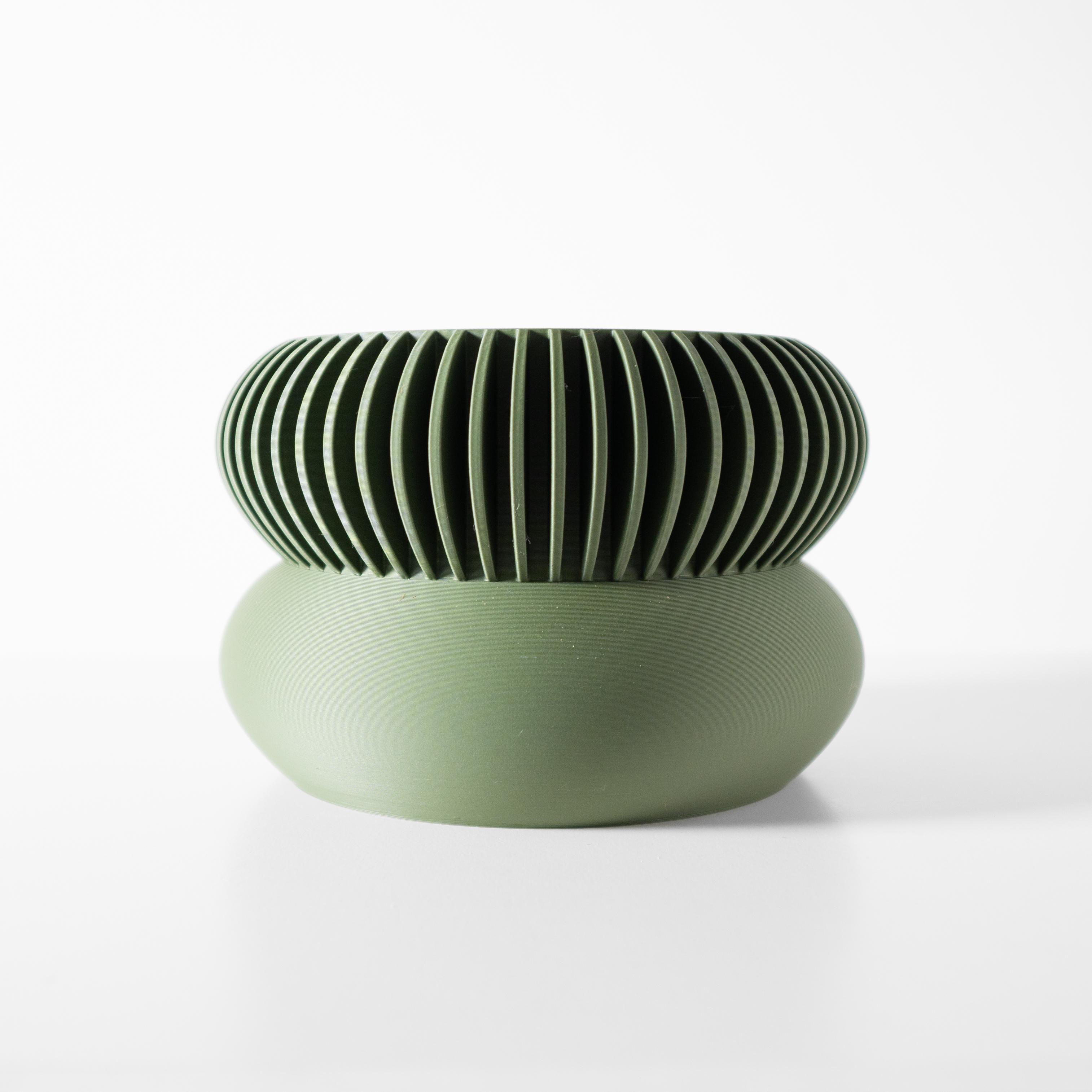 The Elomi Planter Pot with Drainage Tray & Stand: Modern and Unique Home Decor for Plants 3d model