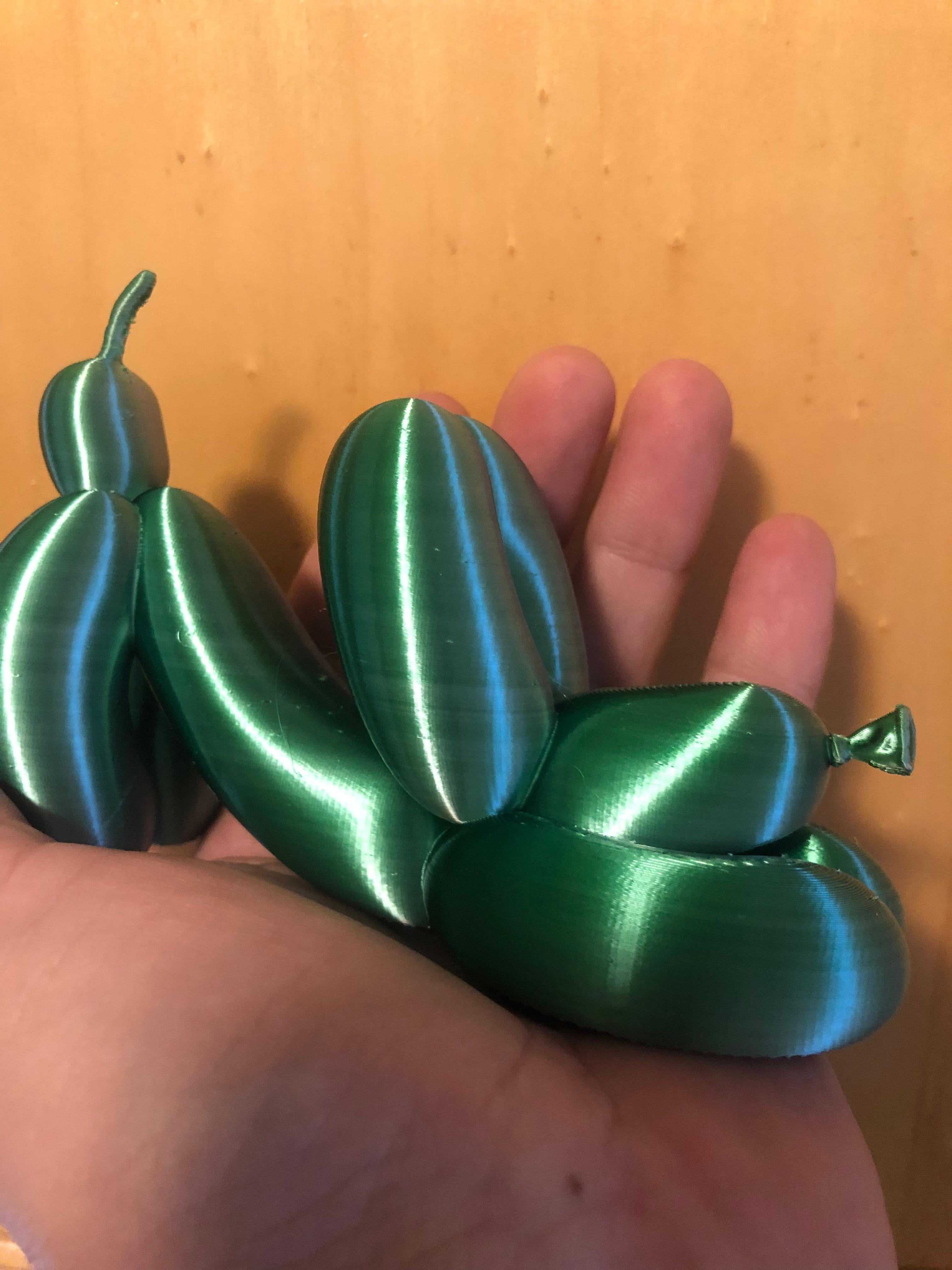 Balloon Doggy Yoga  - Printed with matterhackers quantum white green  - 3d model