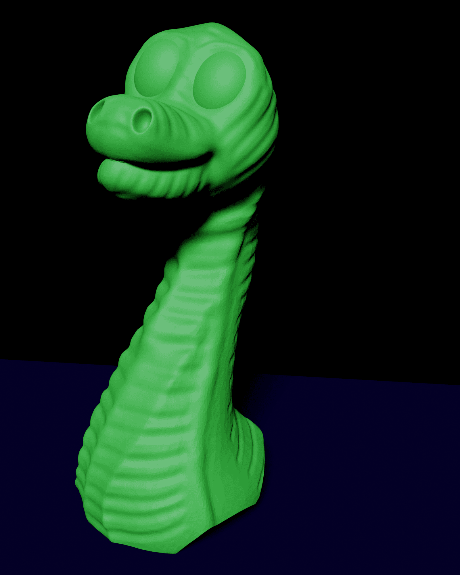Friendly Dino - Brontosaurus Bust - Support Free 3d model