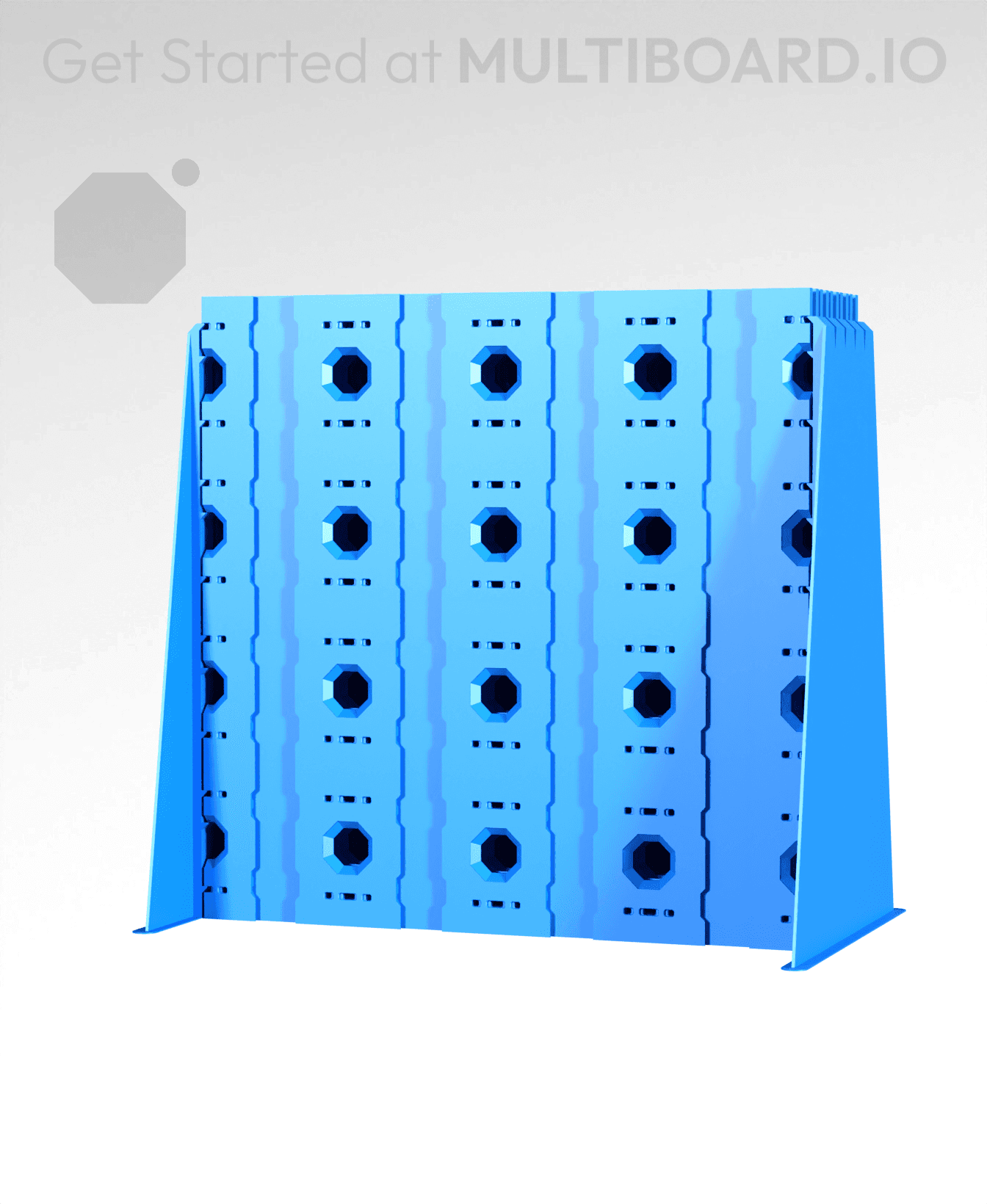 4x4 - 10x Stack - Single-Sided Multipoint Plate 3d model