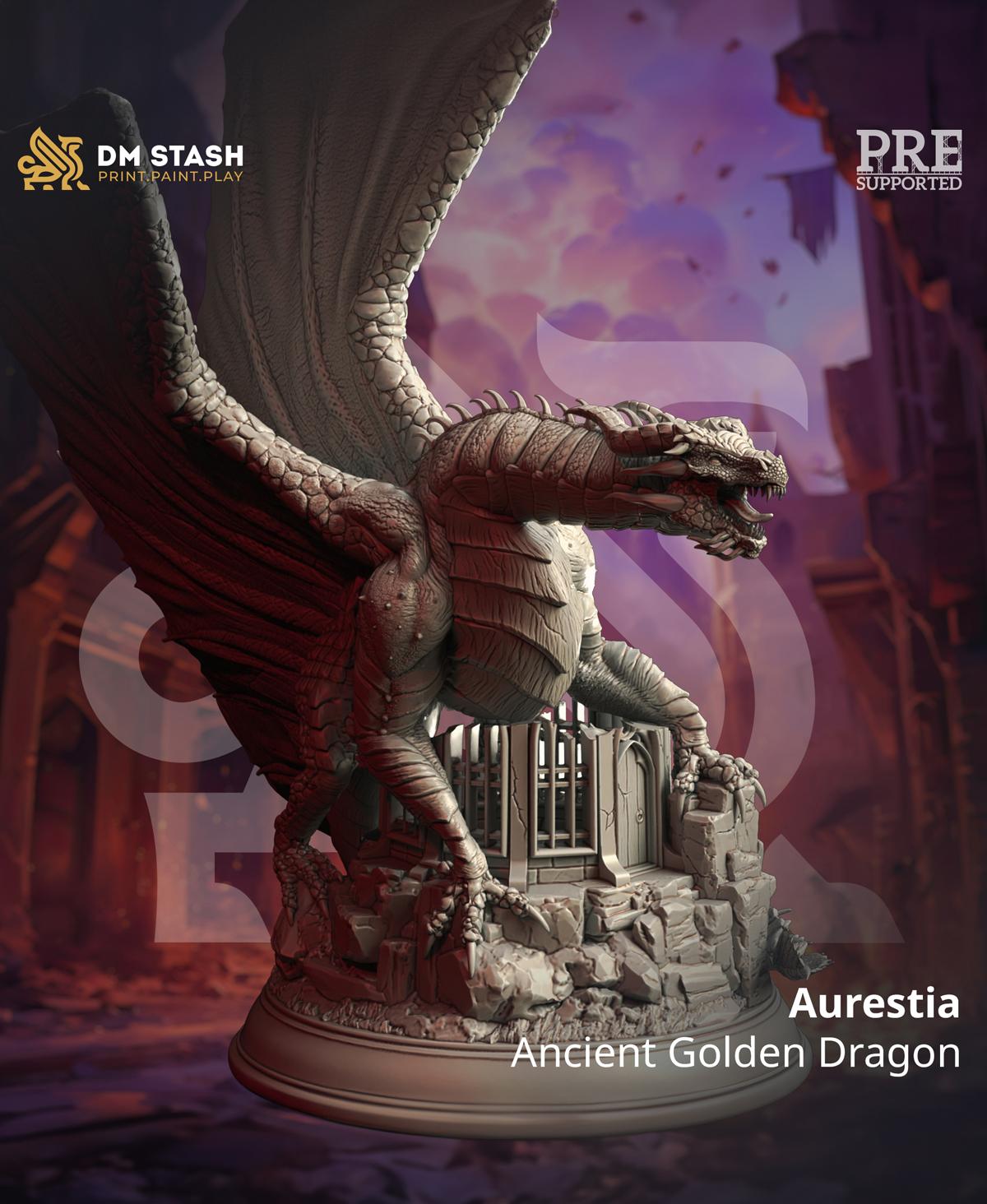 Aurestia Dragon Form 3d model