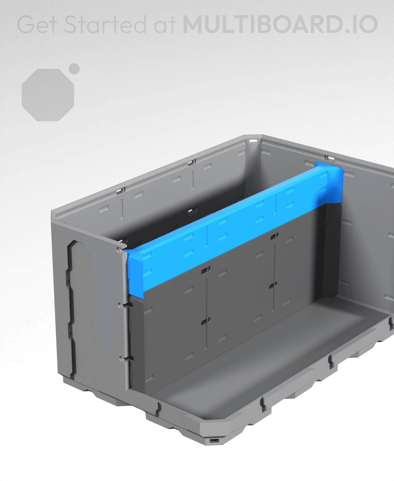 3x0.5H - Short Top Multibin Divider 3d model