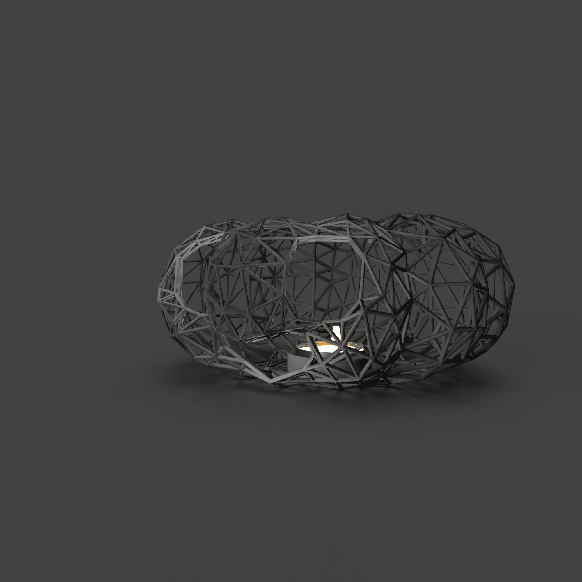Halloween Jack-O Lantern Wire Art Home Decor Sculpture for tea light - 3D file for resin printing 3d model
