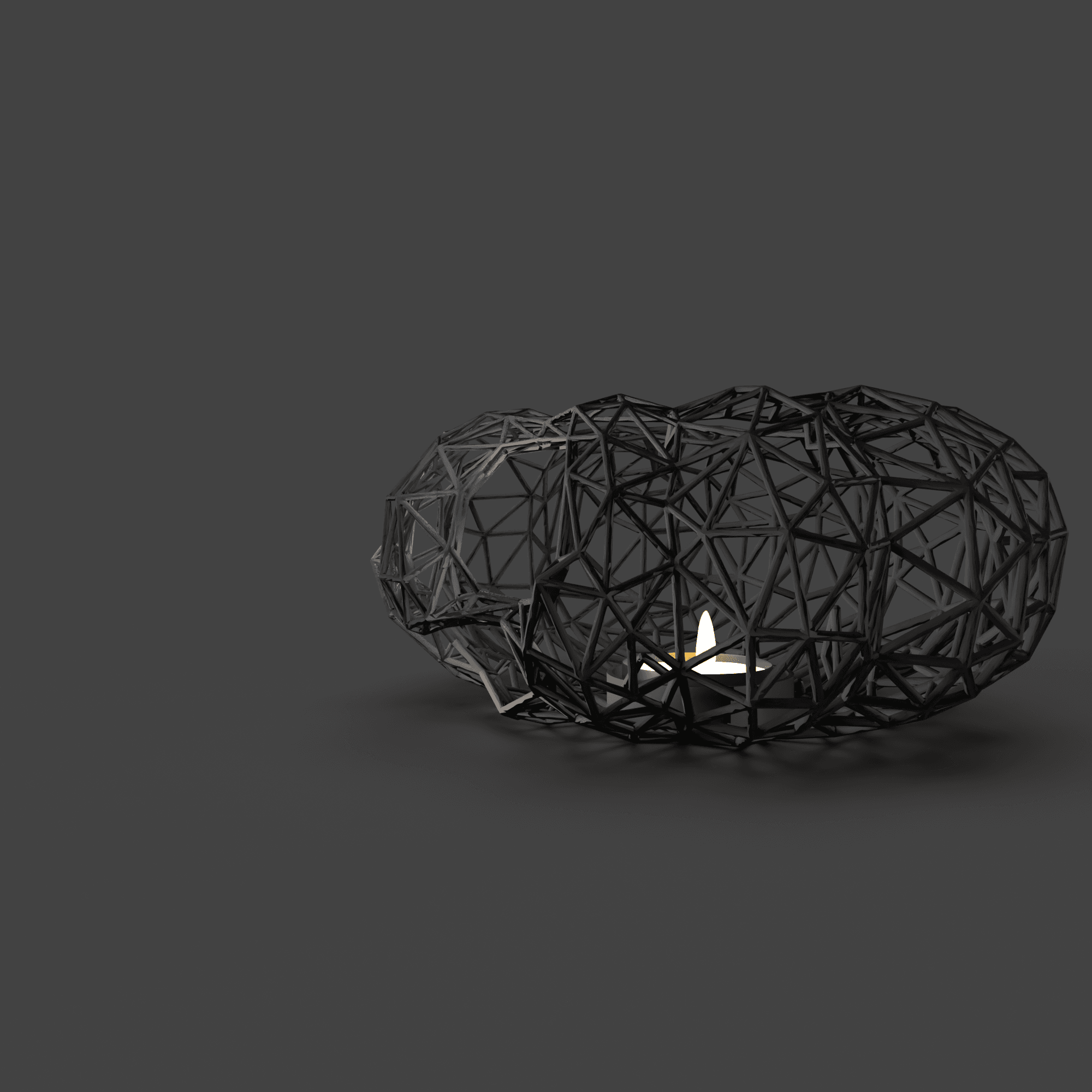 Halloween Jack-O Lantern Wire Art Home Decor Sculpture for tea light - 3D file for resin printing 3d model
