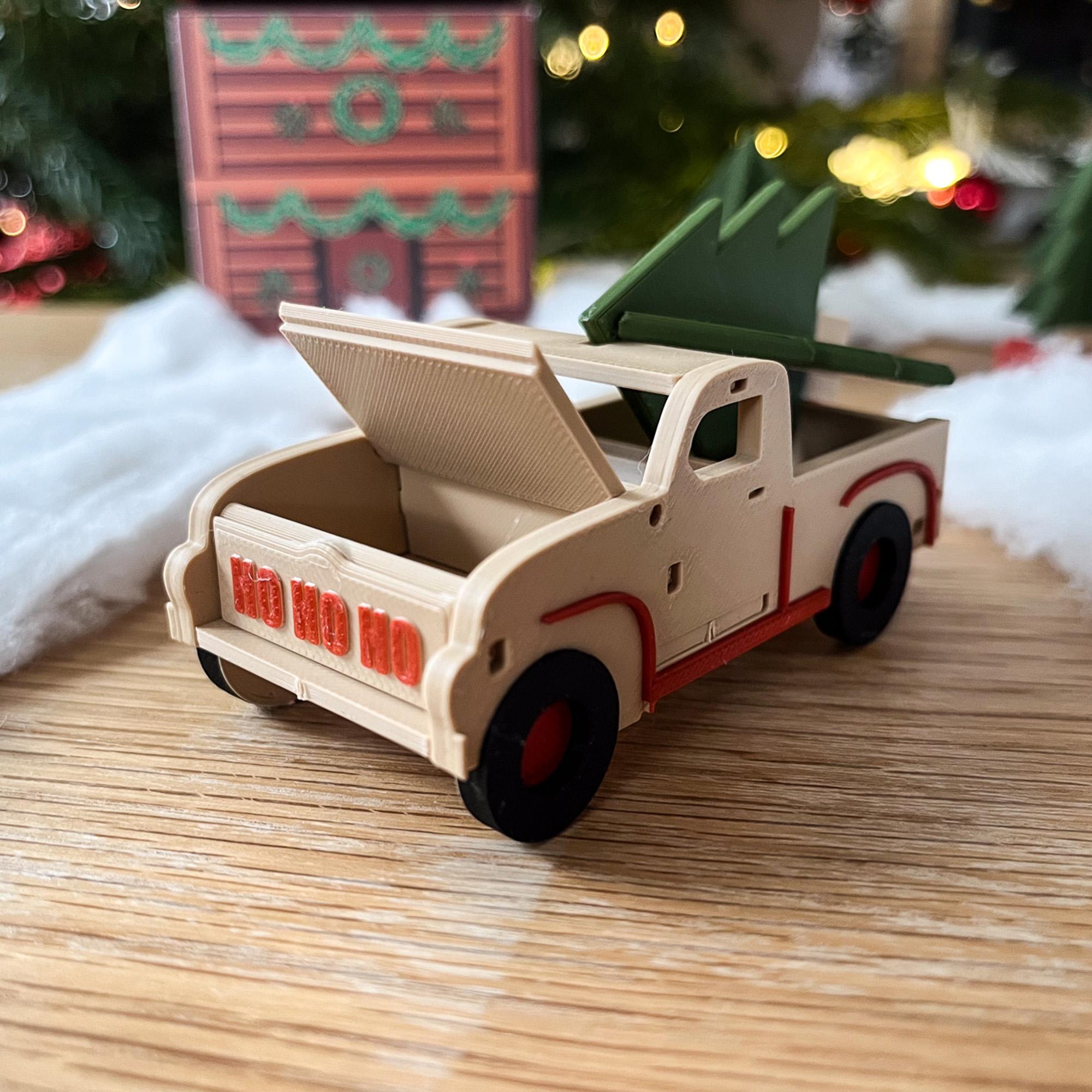Christmas Truck and Christmas Tree - kit card 3d model